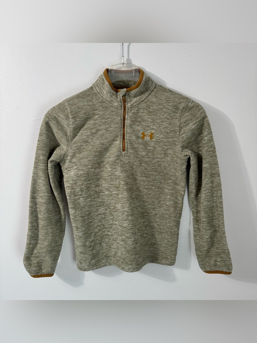 Under Armour Kid’s Olive Quarter-Zip Performance Sweater